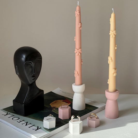 Minimalistischer Jesmonite-Ringhalter: Skandi-Wohndeko