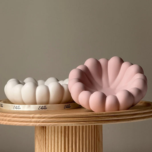 Jesmonite Schmuckschale: Runde Schmuckaufbewahrung, Skandi Wohndekoration