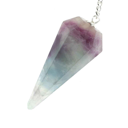 Purple and Green Fluorite Pendulum 6 Facet & Bead - 3 Pack