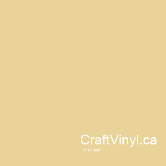Oracal 651 Glossy Cream Vinyl #023 sheets and rolls