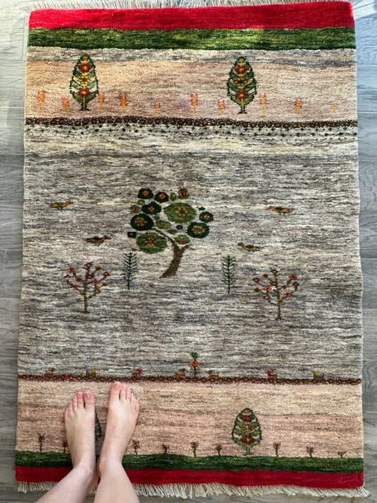 Persian Gabbeh Rug | 2' 9" x 4'