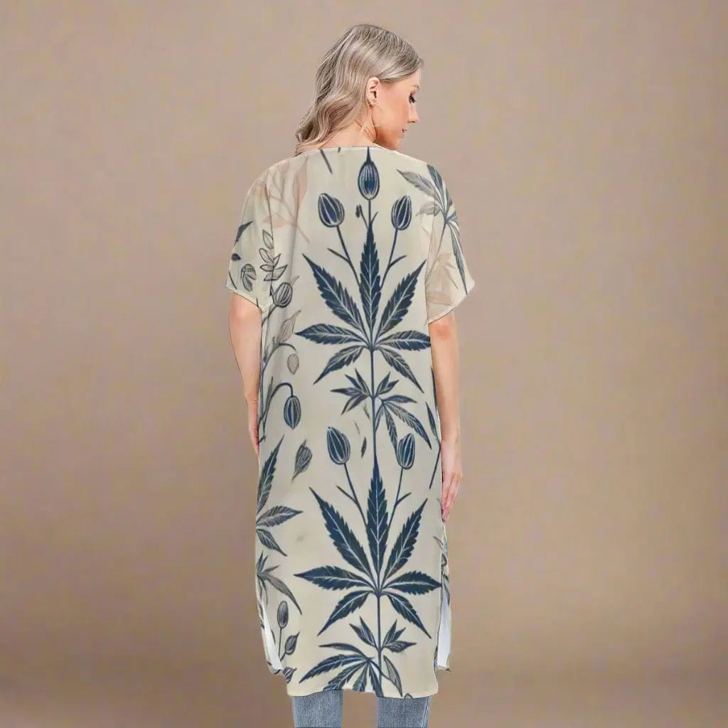 Soft Sativa Mesh Short-Sleeve Cardigan