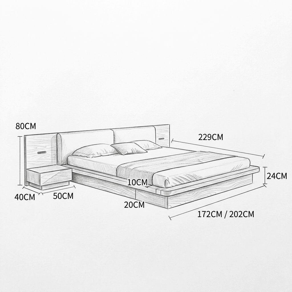 Zenith Queen Bed with Lift Up Storage