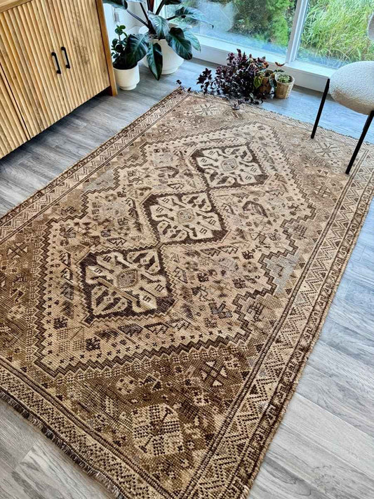 On hold for a client - Vintage Shiraz Rug | 5' 7" x 7' 10"