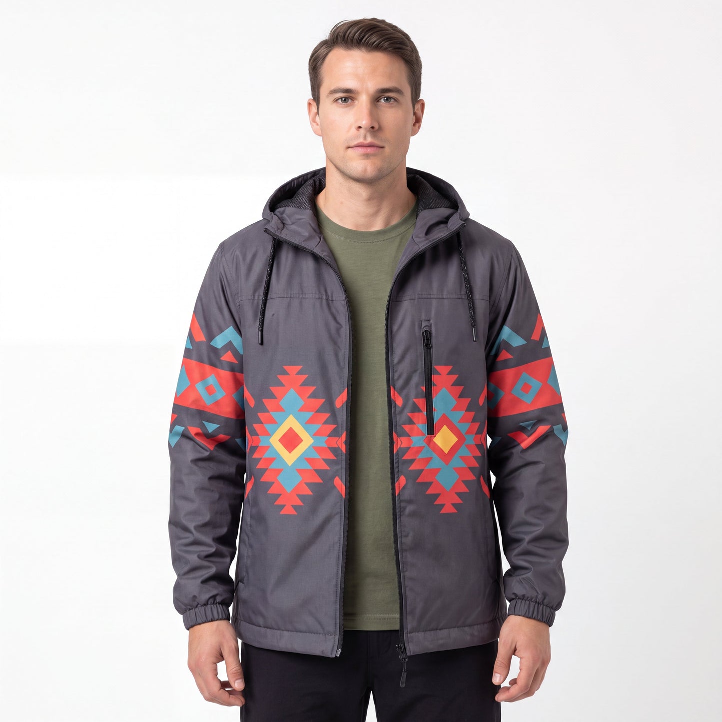 OLDTRIBES™ Sunrise Peaks Windbreaker(Black)