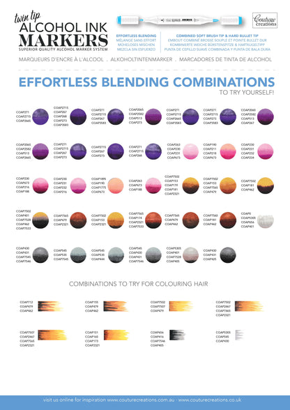 Twin Tip Alcohol Ink Marker - Browns, Greys & Black