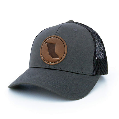 British Columbia Leather Patch Trucker Hat