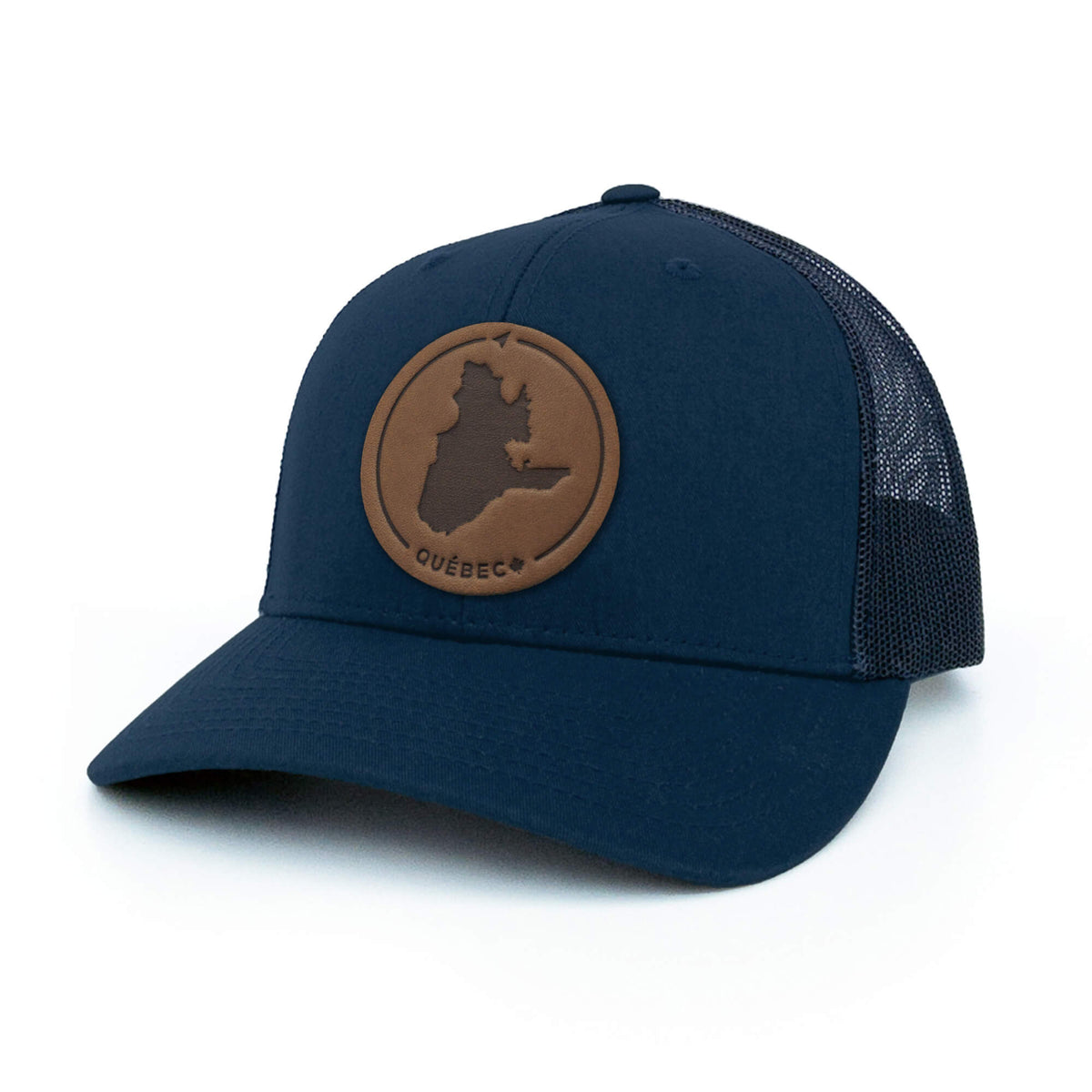Québec Leather Patch Trucker Hat