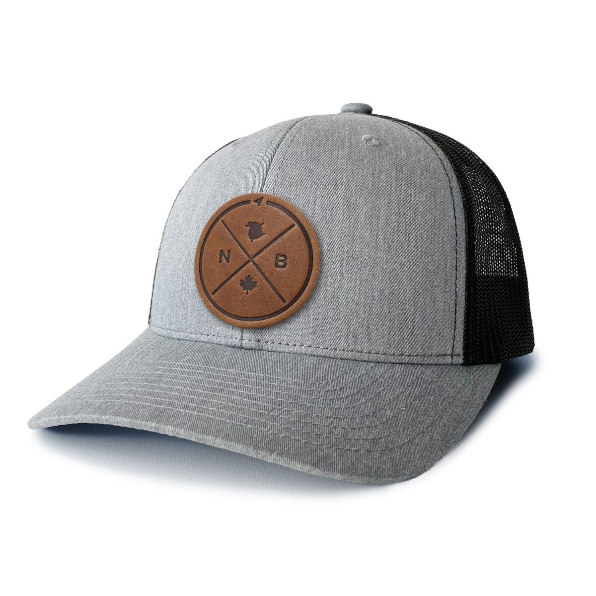 New Brunswick Compass Leather Patch Trucker Hat