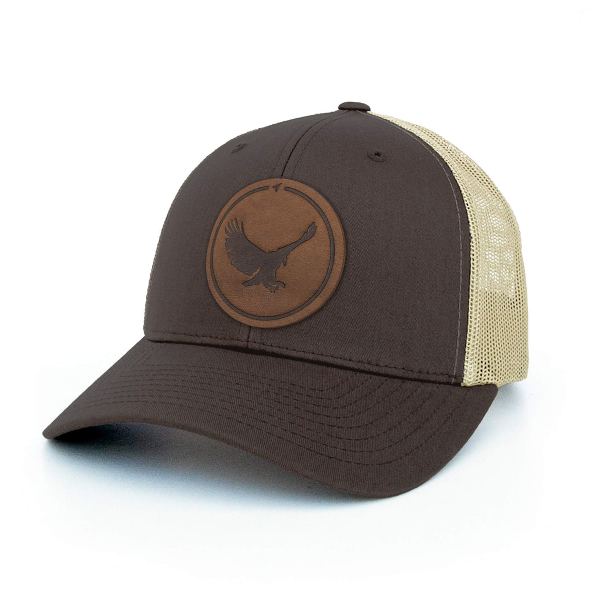Eagle Leather Patch Trucker Hat