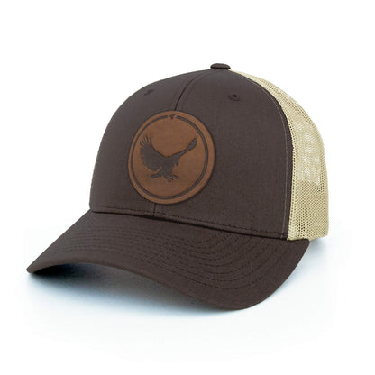 Eagle Leather Patch Trucker Hat
