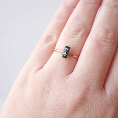 Bague Celeste -  mini rectangle (ajustable)