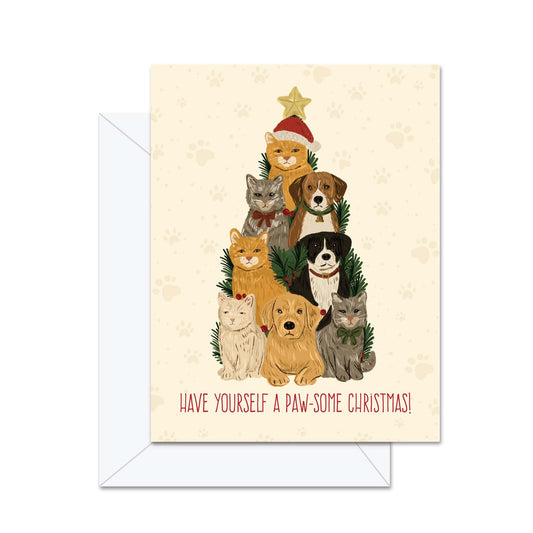 Have Yourself A Paw-some Christmas! - Greeting Card