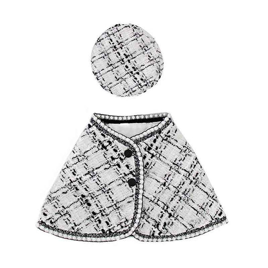 Tweed Hat and Cape Set – Luxury Classic Outfit for Dogs