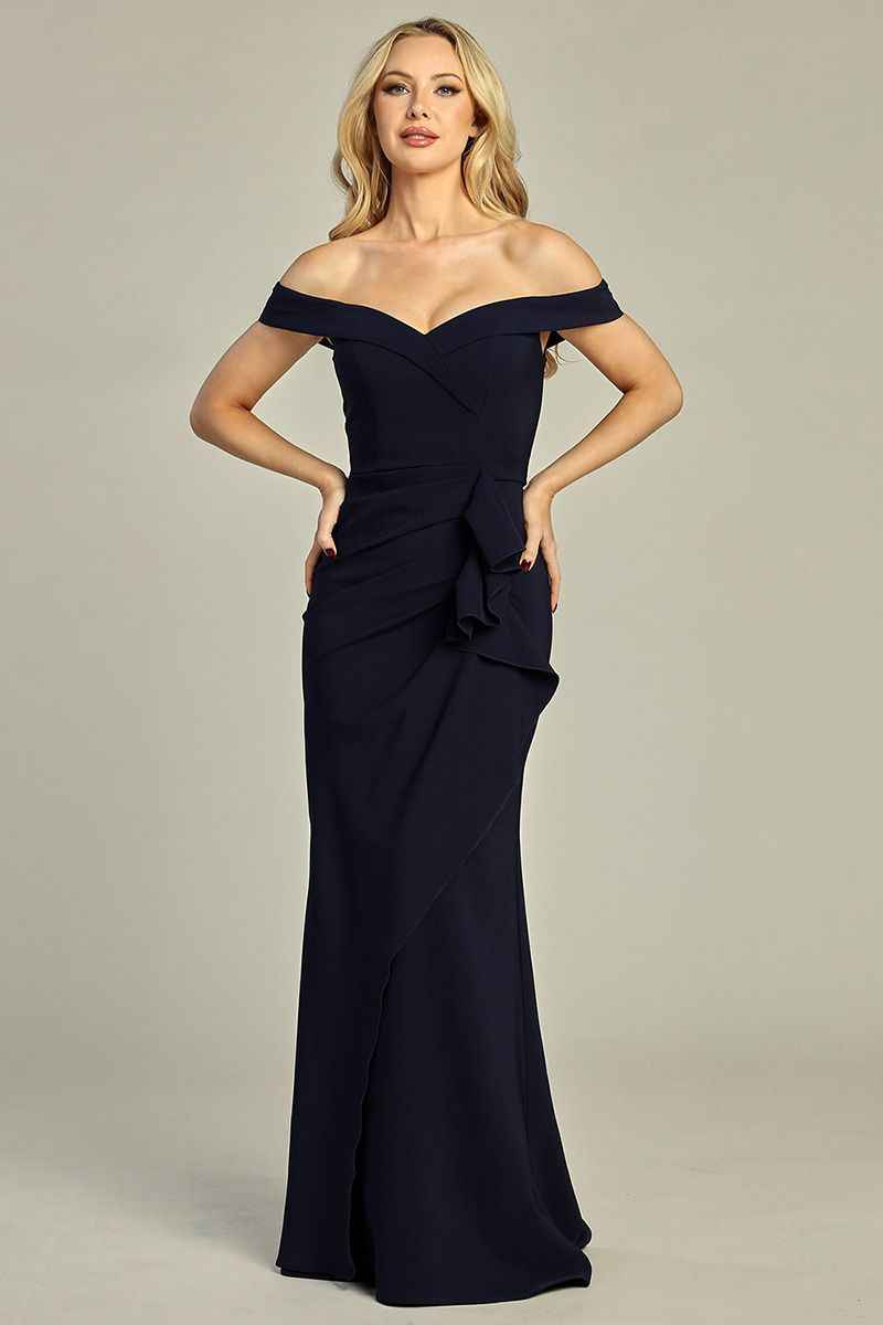 OFF THE SHOULDER SATIN  DRESS