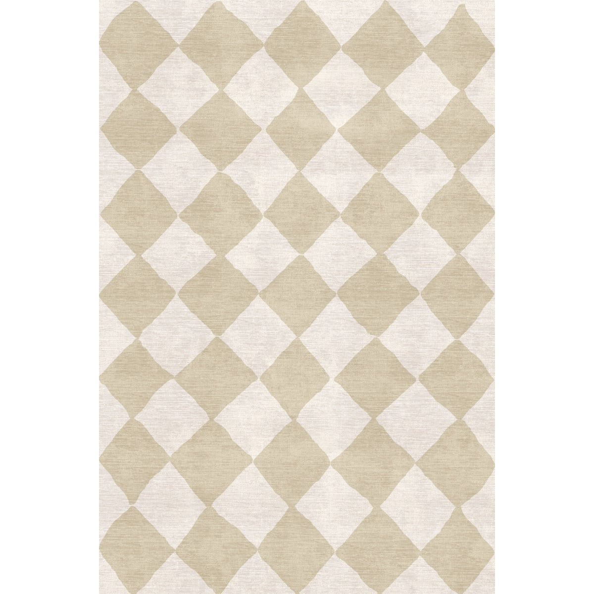 Trestres Karierter Teppich Natur & Elfenbein