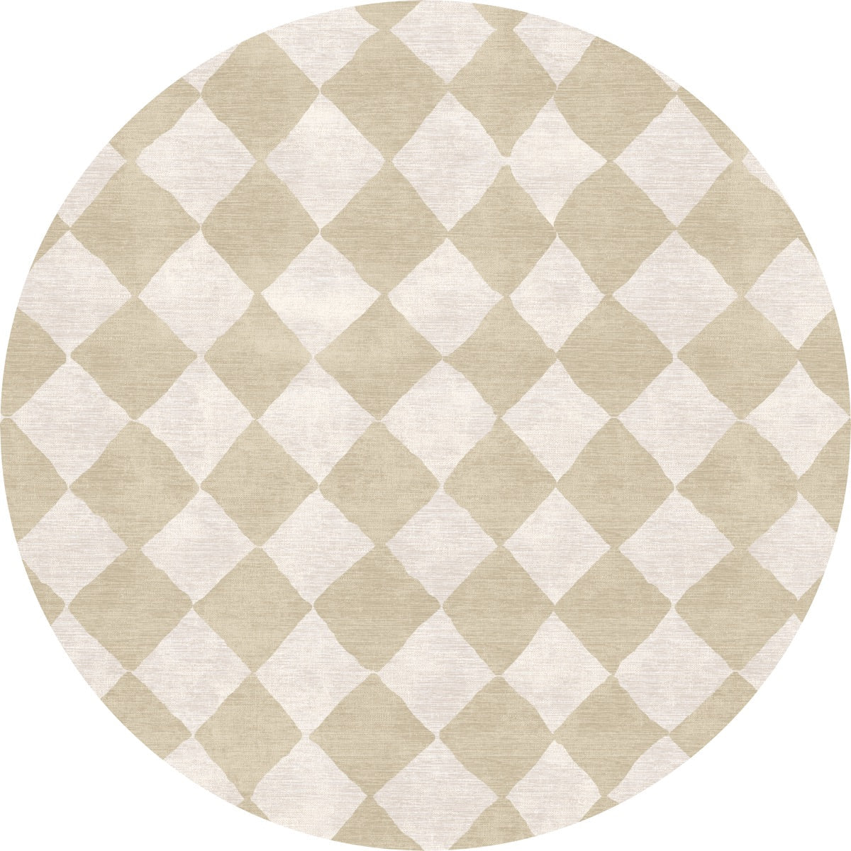 Trestres Karierter Teppich Natur & Elfenbein