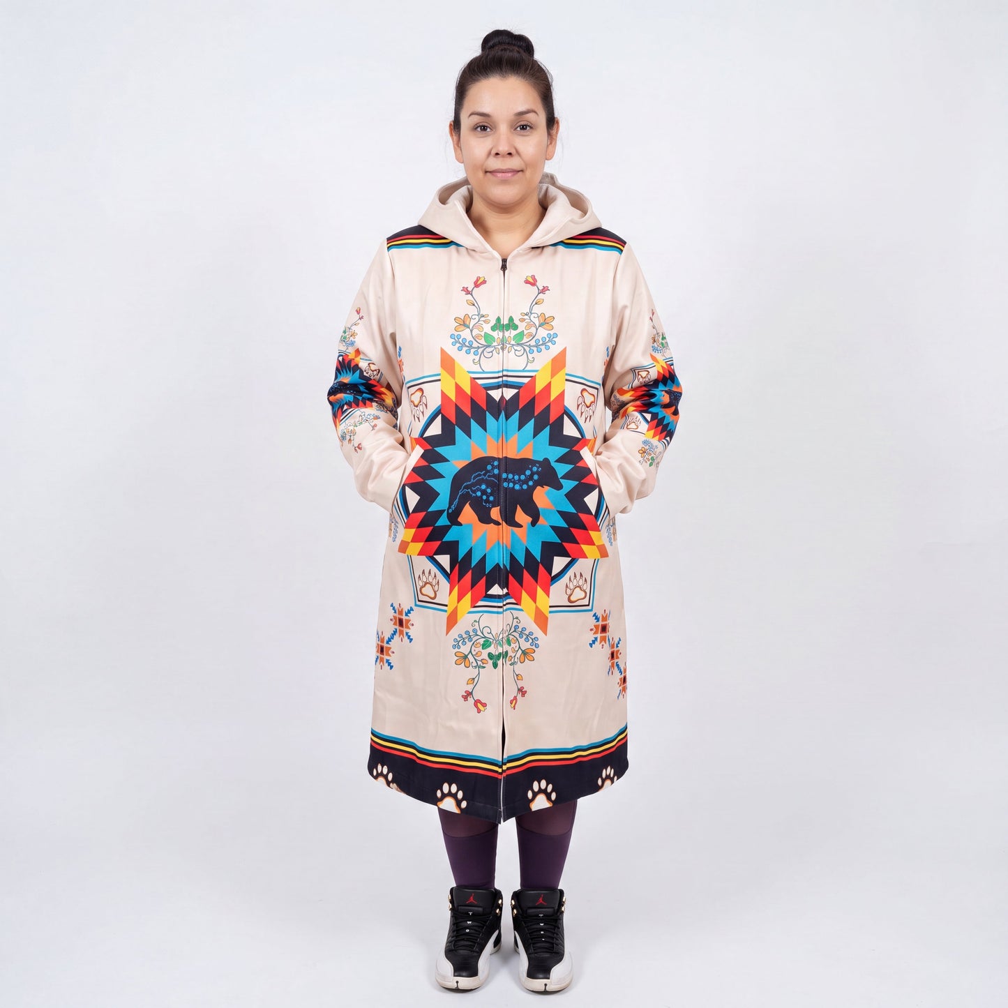OLDTRIBES Courage bear  Long Coat (white)