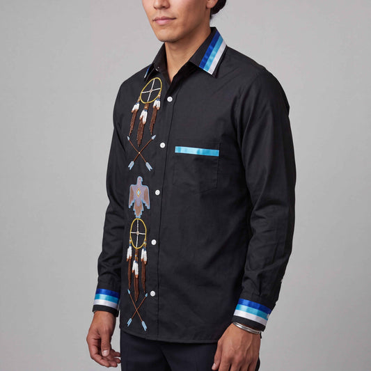 Embroidered Ribbon Shirt (Eagle)
