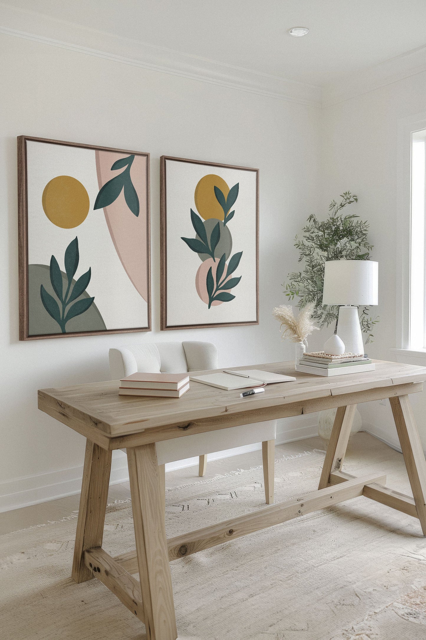 RADIANT FLORA DUO (2 Oeuvres sur toile étirée)