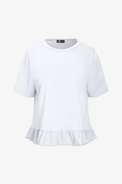 Women's Knit/Woven Combo Top