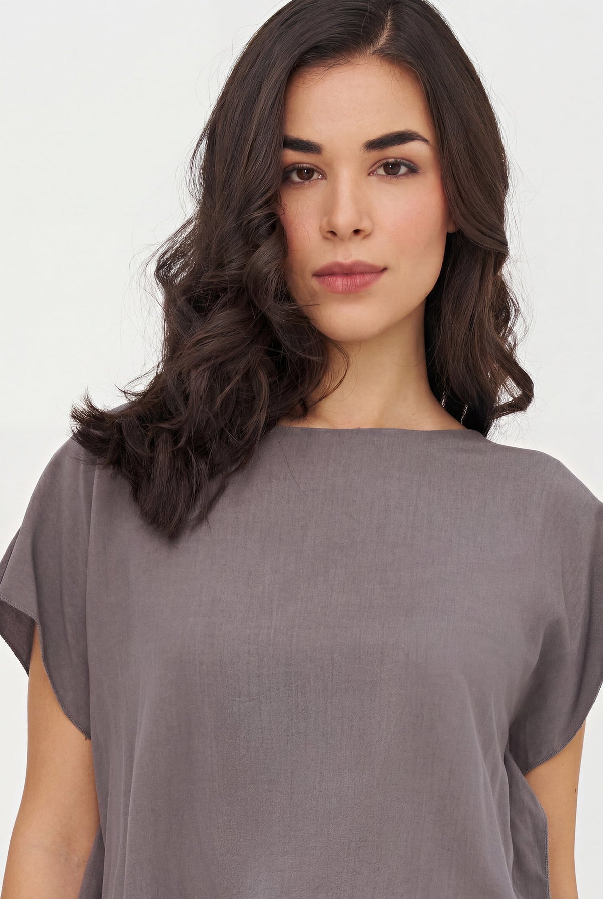 Women's Woven Boat-Neck Top