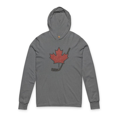 Vintage Maple Leaf Hockey Stick Hoodie - Canadian Hockey Pride - Maple Stick Hockey Co. - True Fan