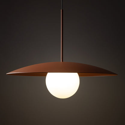 SLATE Mid-Century Modern Wide Dome Pendant Light for Kitchen Island & Dining Table - AURABAGS SHOP