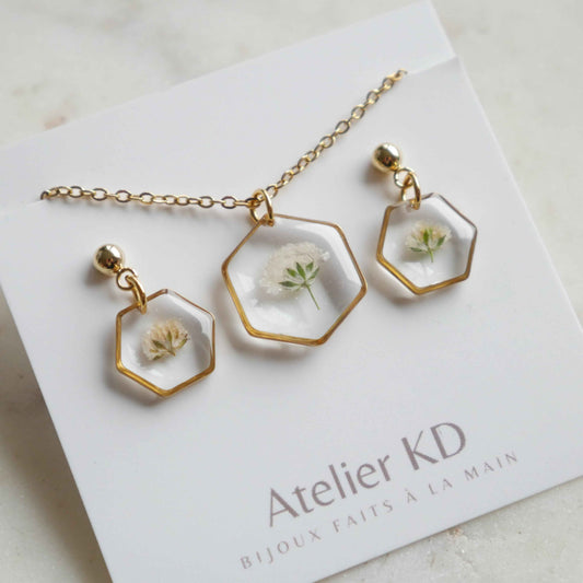 Parure Gigi blanc - hexa (moyen)