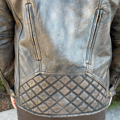 Unik International Men's Reflective Stripe Motorcycle Jacket