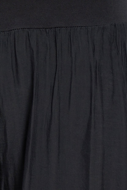 Women's Woven Pull-On Pant with a Jersey Waistband & a Bubble-Hem