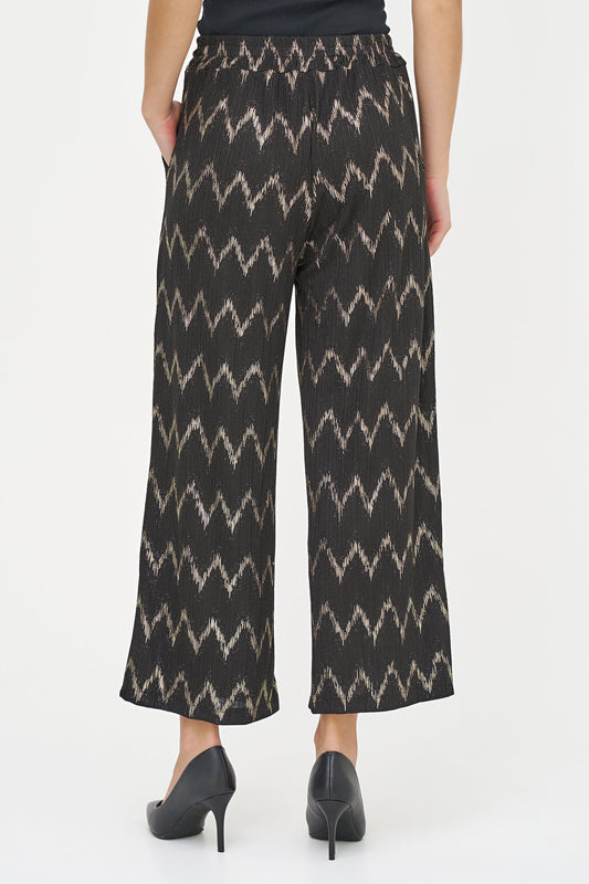 Women's Foil Zigzag Pull-On Pants, Fully Lined with Side Pockets