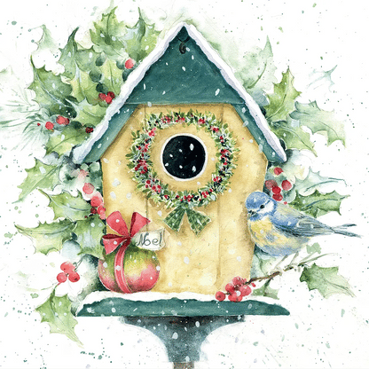 Die Cut Decoupage – Xmas Birdhouse (Pack Of 3)