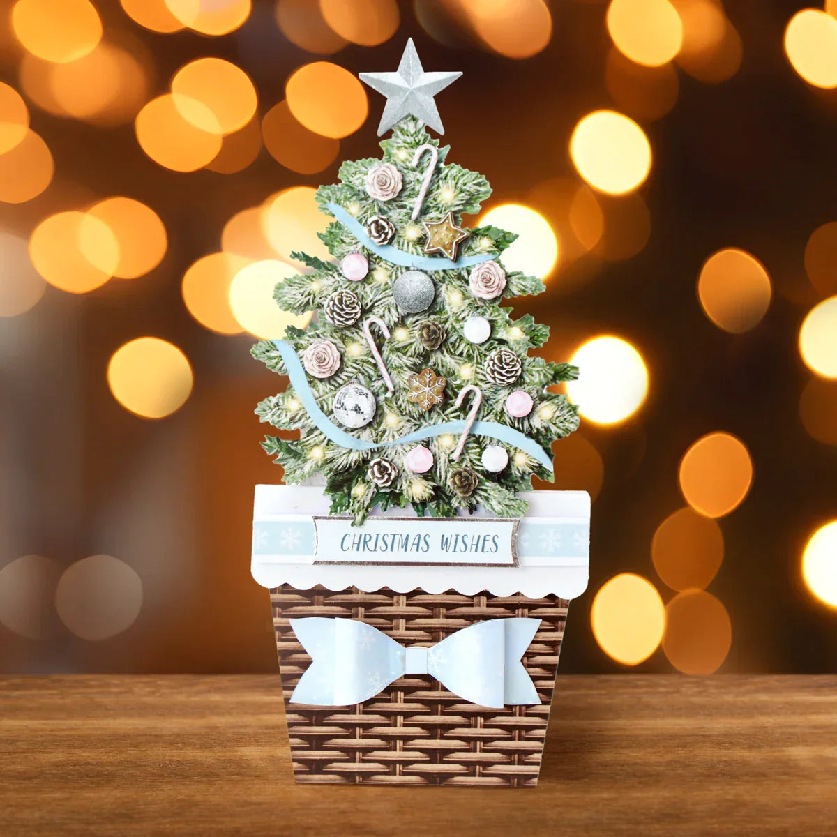 Die Cut Decoupage – Poinsettia and Christmas Tree (Pack Of 4)