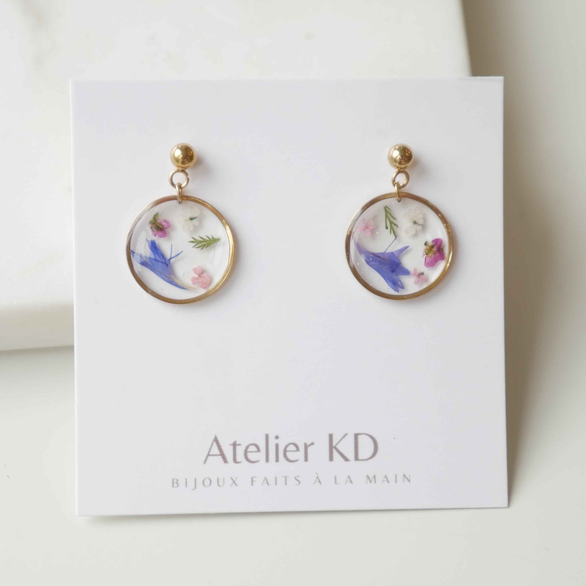 Boucles d'oreilles Maia - rond (moyen 15mm)