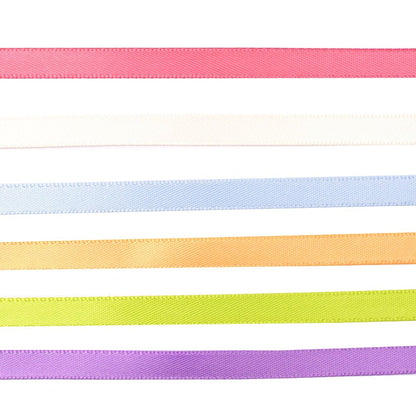 Vaessen Creative Satin Ribbon 6 Colours 6mmx2m Spring