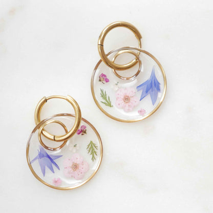 Boucles d'oreilles Maïa - anneau et rond (xl 25mm)