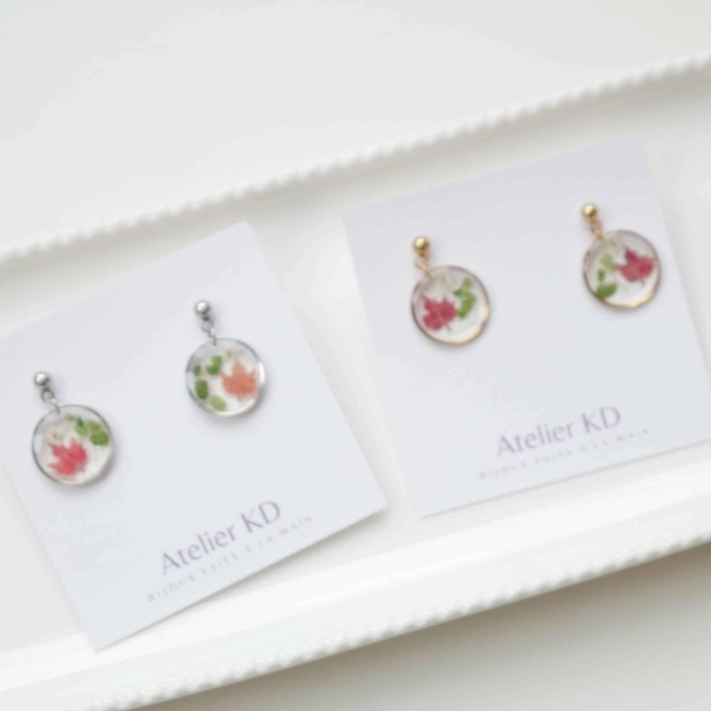 Boucles d'oreilles Fôret - rond