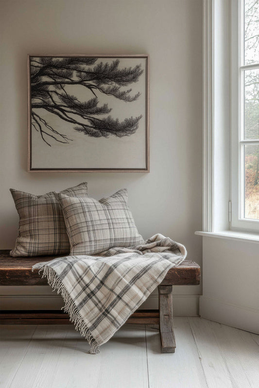 WINDSWEPT PINES, Oeuvre sur toile étirée