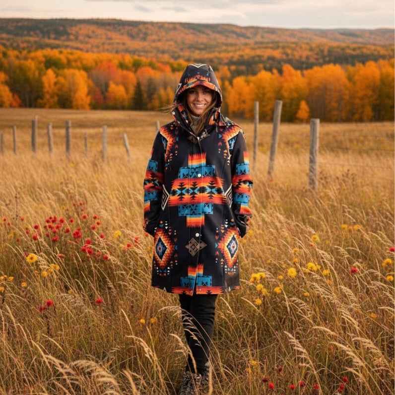 3/4-length Native coat (Night Star)