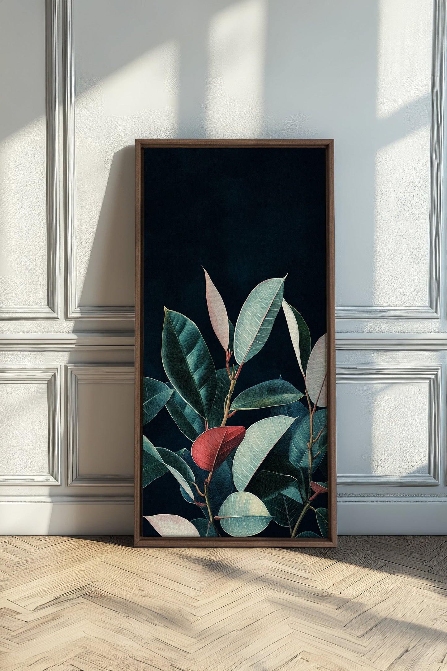 FEUILLAGE NOCTURNE, Oeuvre sur toile étirée