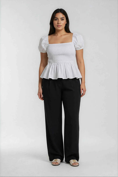 Luxeflow - Elevated Wide Leg Sweatpants Trouser Pants Black