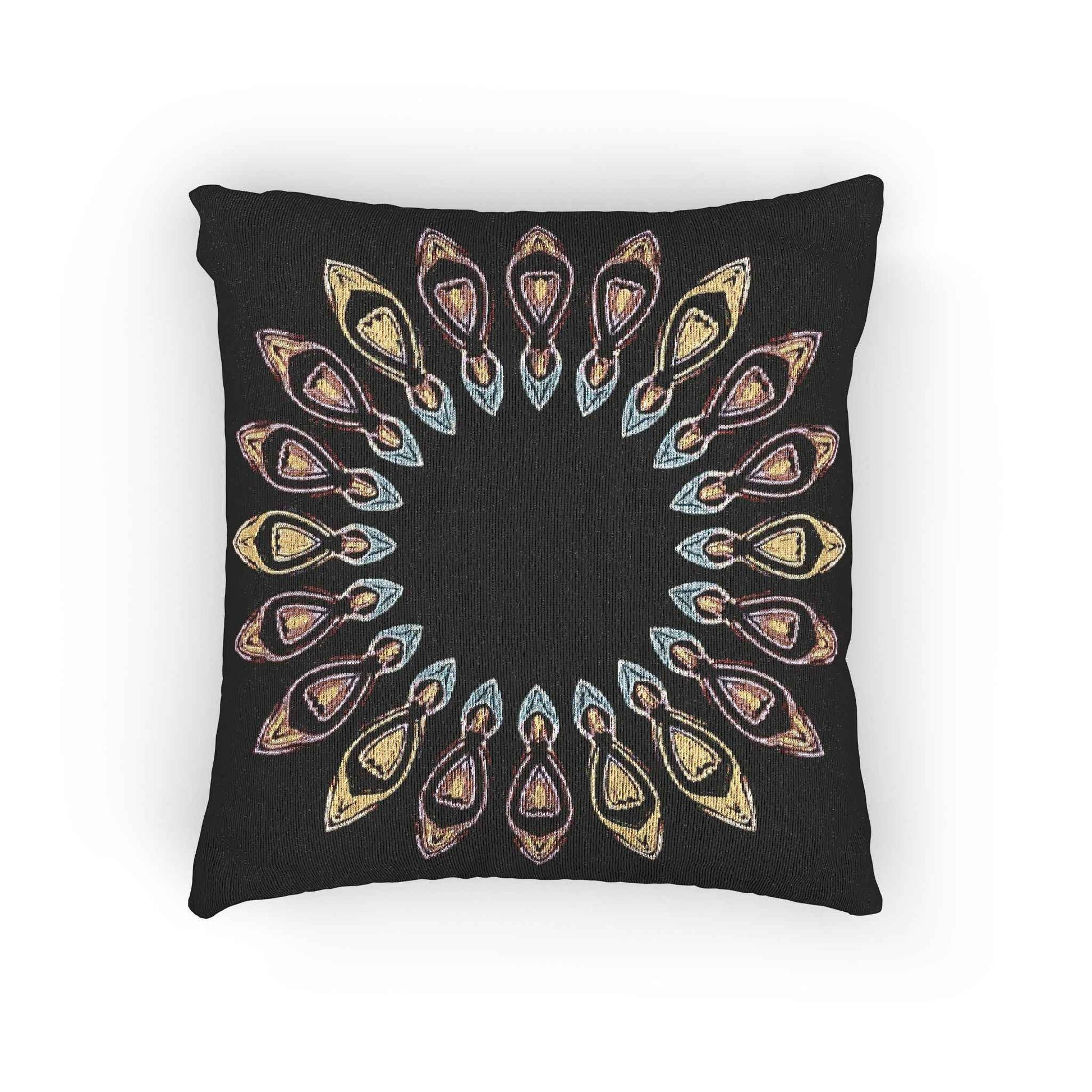 Geometric Pattern Woven Pillow | Decorative Throw Cushion
