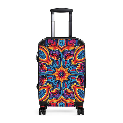 Kaleidoscope Pattern Carry-On Suitcase – Vibrant Boho Travel Luggage