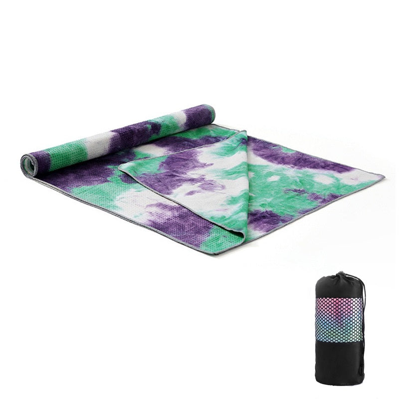 Tie-Dye Yoga Blanket – Wide Yoga Mat Pad Towel & Exercise Drape