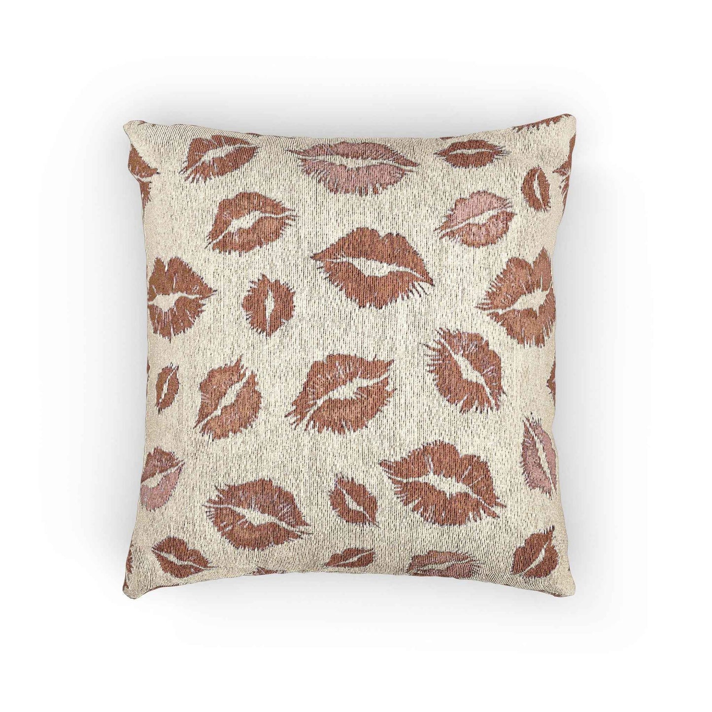 Kiss Pattern Woven Pillow | Decorative Throw Pillow for Home & Outdoor