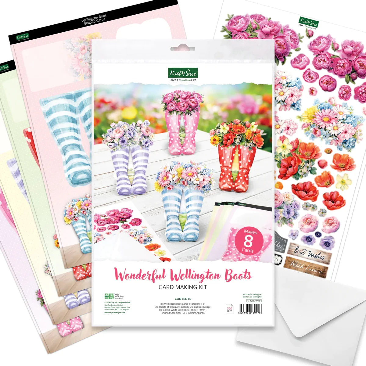Wonderful Wellington Boots, Card Making Kit