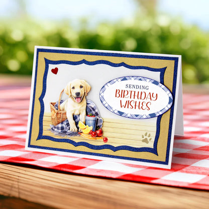 Picnic Pups Die Cut Topper & Decoupage Collection