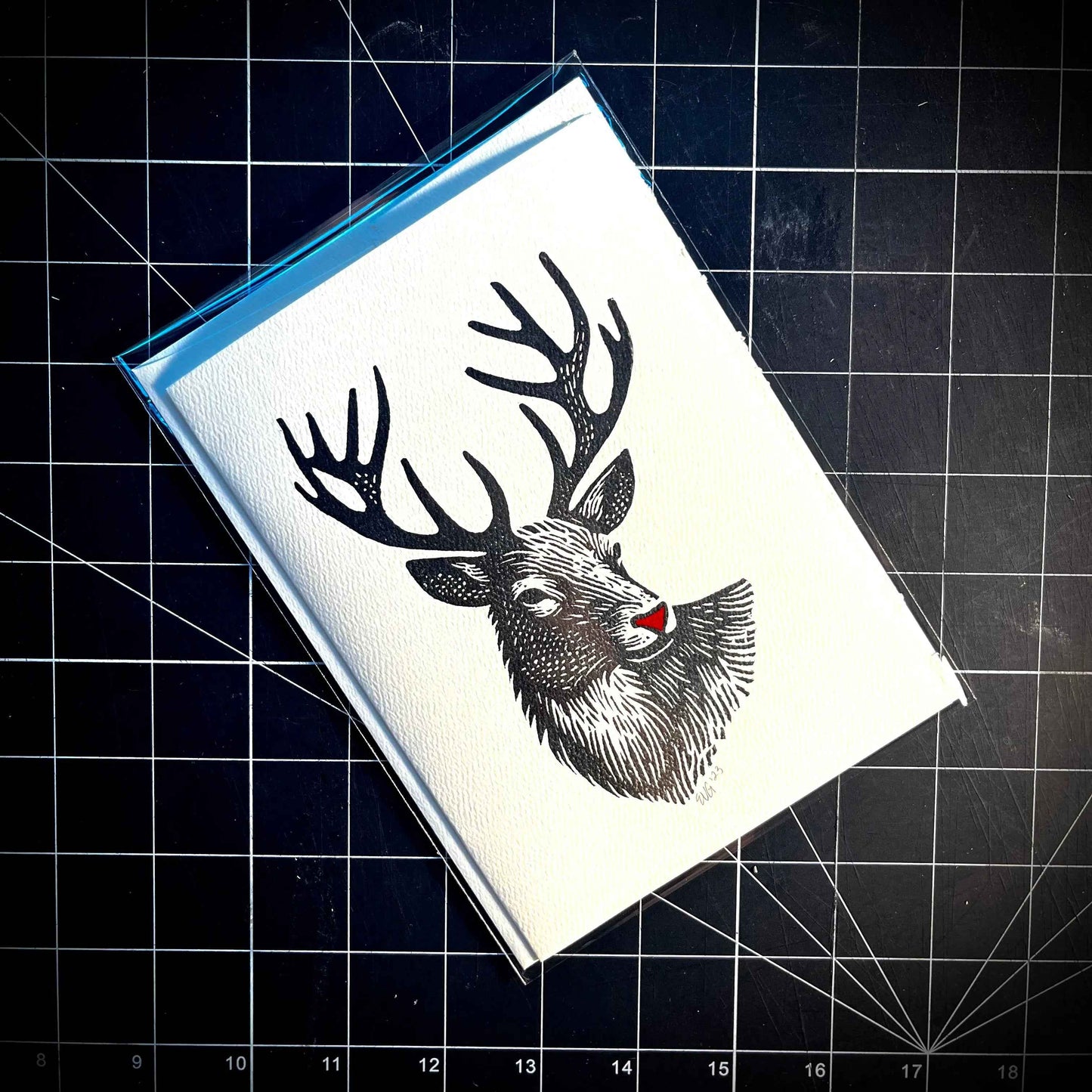 Guide My Slay Tonight Holiday Card | LINOCUT CARD