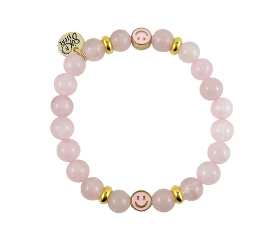Pink Rose Quartz Happiness Bracelet